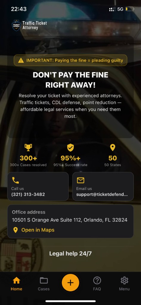 Ticket Defenders Mobile App